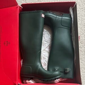 Hunter Dark Green Waterproof Boots